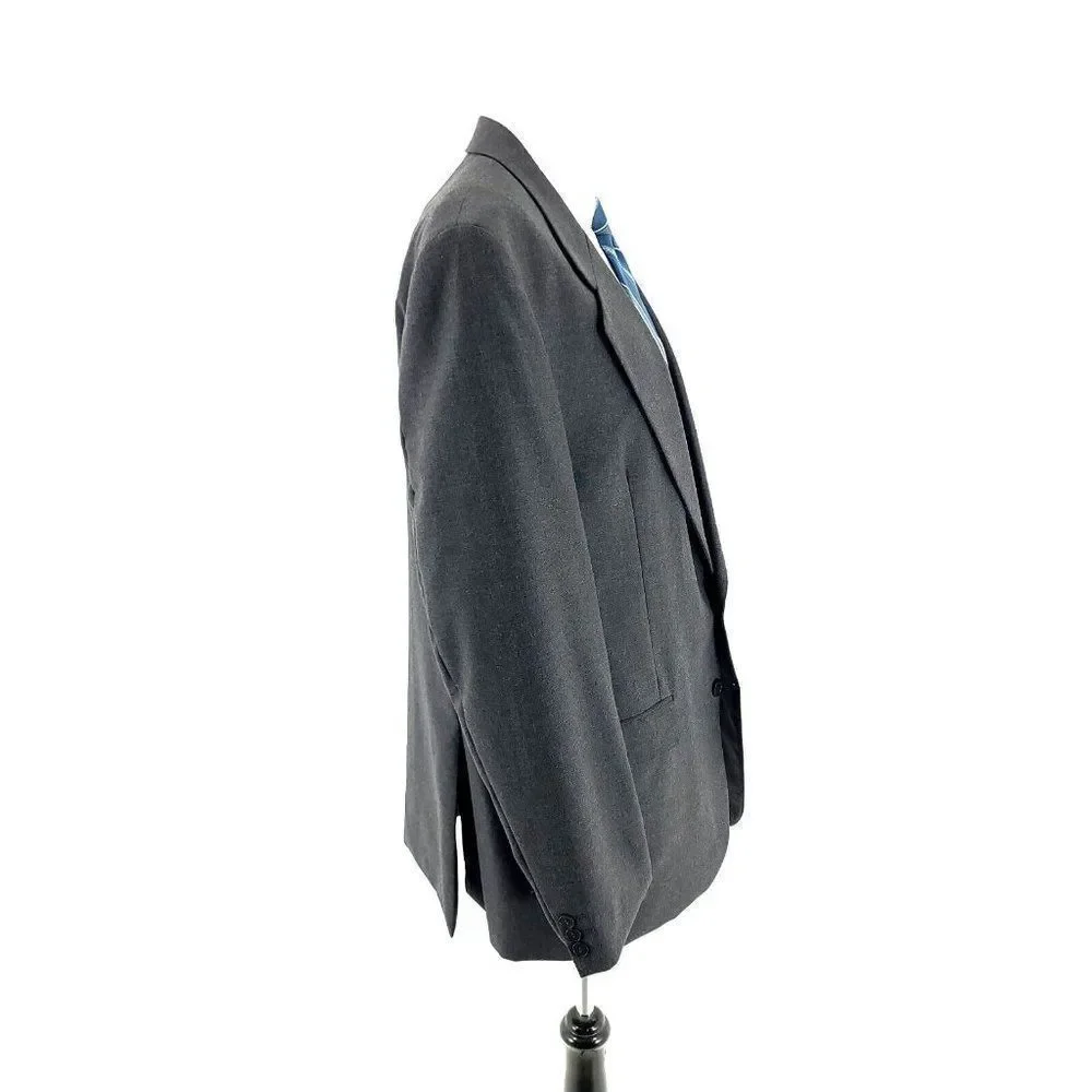 DAMAGED Alexandre London Of England Savile Row Wool 2 Button Blazer‎ 44L Gray